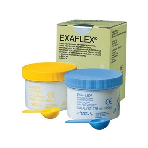 Exaflex Putty 1-1 (1 blue Bases 500g + 1yellow Catalysts 500g and 2 scoops)