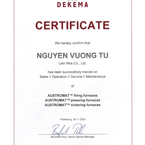 Liên Nha Tự Hào Trở Thành Nhà Phân Phối Chính Hãng Tất Cả Sản Phẩm DEKEMA Tại Việt Nam.